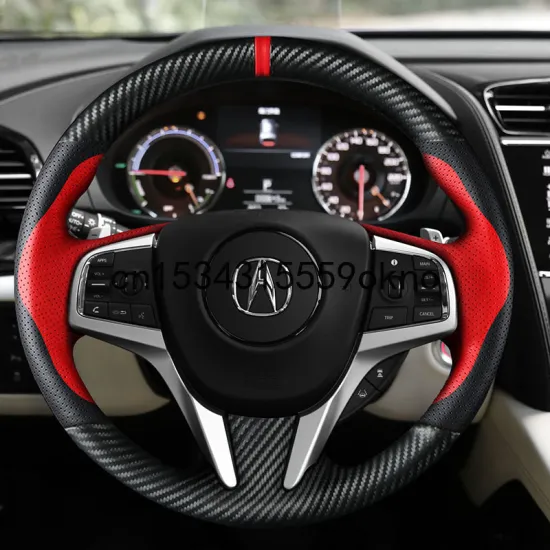 DIY Sew Customized Steering Wheel Cover For ACURA RDX CDX TLX-L MDX NSX Car Accessories