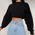Pullover von Frauen geschnittene Crewneck Sweatshirt