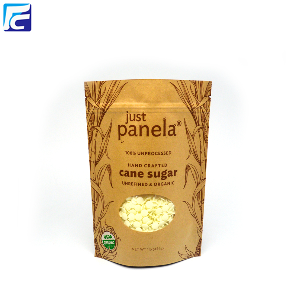 Zipper lock food Kraft paper bag Aluminum bag