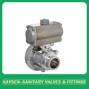 DIN 3PC pneumatic Tank Bottom ball valve clamped