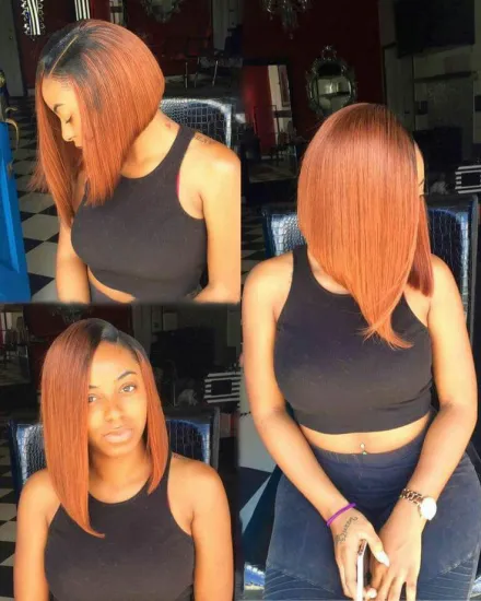 Wholesale Ombre Blonde Short Human Hair Wig Brazilian Virgin Bob Highlight Wigs 100% Human Hair Full Lace Wig With Highlights