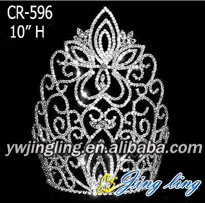 10 Inch Large Wholesale Rhinestone Pageant Crowns