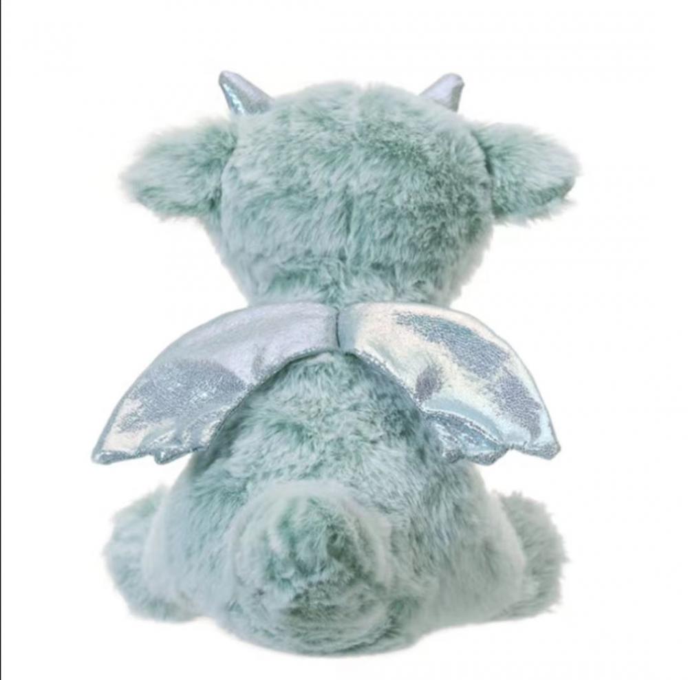 Petit jouet en peluche dragon volant bleu