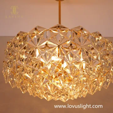 Light luxury minimalist villa chandelier living room bedroom personality chandelier gold custom chandelier