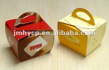 wholesale foldable custom design printed paper cake boxes