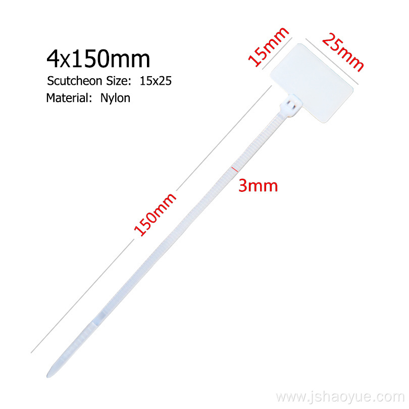 Nylon Cable Ties Tag Labels Plastic Loop Ties