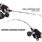 Hard-Tuning Raft Fishing Gear: Black and White Jungle Ice Fishing Rod with High-Foot Front Wheel Luya Set