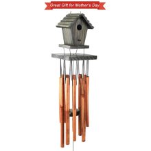 Bamboo Wooden Birdhouse Wind Chimes