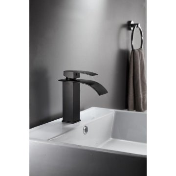 New Single Handle Black Tap Hot And Cold Water Basin Mixer Bathroom Faucet