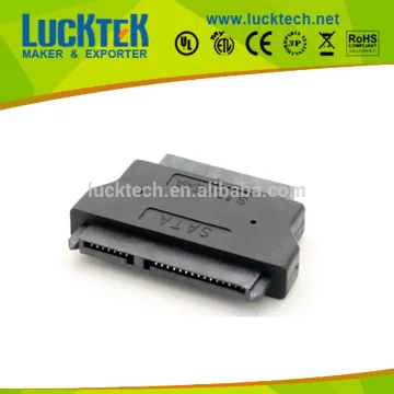 SATA male to female adapter, Slim SATA 13pin male to SATA 22pin female