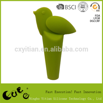 silicone bottle stopper bird shape/ silicone wine stopper