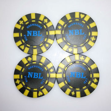 custom printing 12Gram Black and golden poker chip