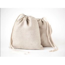 Top ouvert sac de rangement en jute avec cordon de serrage