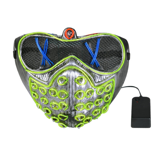 Máscara LED de Halloween con remache aterrador EL Wire
