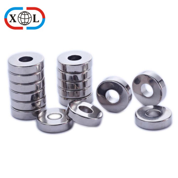 축 방향 자석화 된 Nickle 코팅 된 Neodymium magnet 링 NDFEB