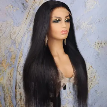 Bone Straight Lace Frontal Wig Vendors ,Wholesale Straight Transparent Hd Lace Front Wigs For Black Women, 100 Virgin Brazilian
