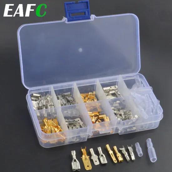 150pcs Male and Female Car Spade Connector Splice Crimp Wire Terminals Assortment Kit with Insulating Sleeve for Motorcycle Bike