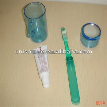 Mini travel oral clean kit, small travel mouth clean kits, travel toothbrush toothpaste and cup sets