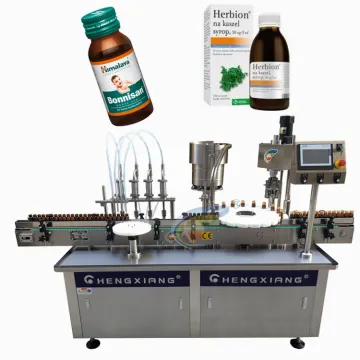 Automatic Syrup Bottle Filling, Capping, and Labeling Machine (30ml-100ml)
