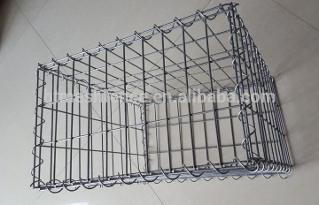 Small Welded Mesh Gabion Boxes filled with stone for garden decorations