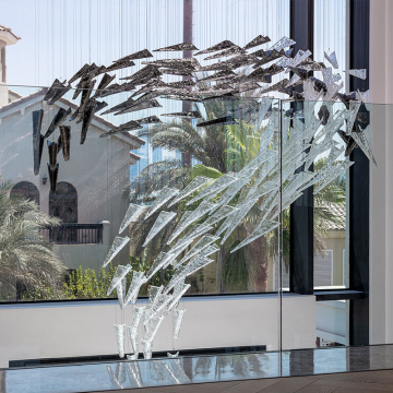 Modern Glass Spiral Chandelier for Luxury House Living Room Ceiling