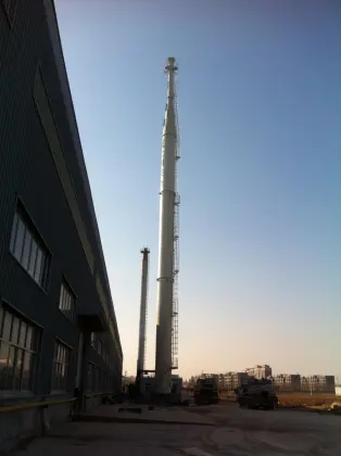 land space saving steel chimney