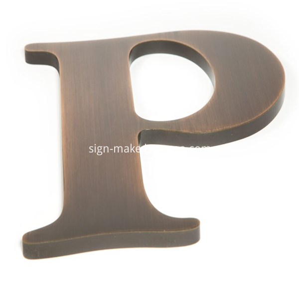 bronze letters