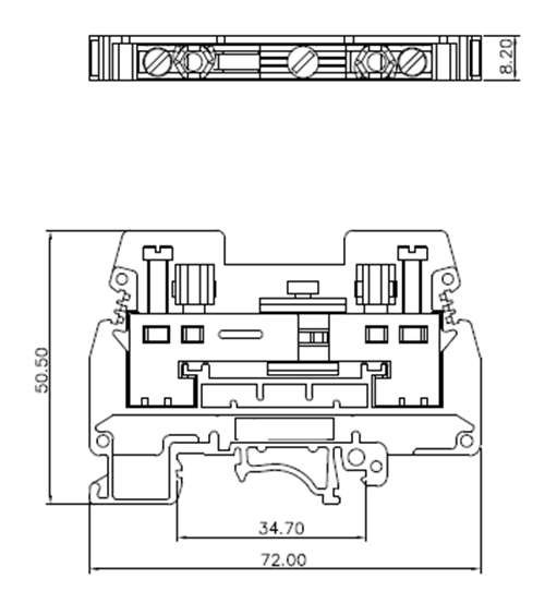 DIN Rail Industrial Distribution Terminal Block