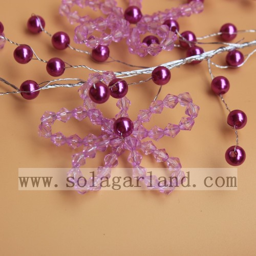 Acrylic Beaded Tree Branch & Flower For Decoration