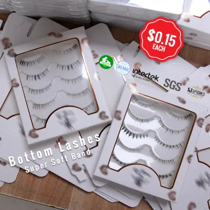 Wholesale Handmade Premium Bottom Lashes - Ready to Ship False Lower Strip Under Eye Lashes