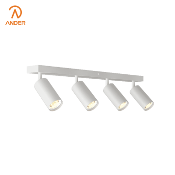 黑白四灯长方形GU10聚光灯