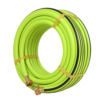 Hose made of PVC in the garden