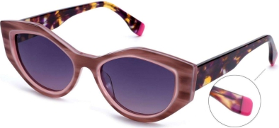 C2 Acetate Optical Frame  Pink、Brown Tripes