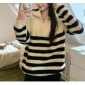 Women Loose Sweaters Long Sleeve High Neck Pullover