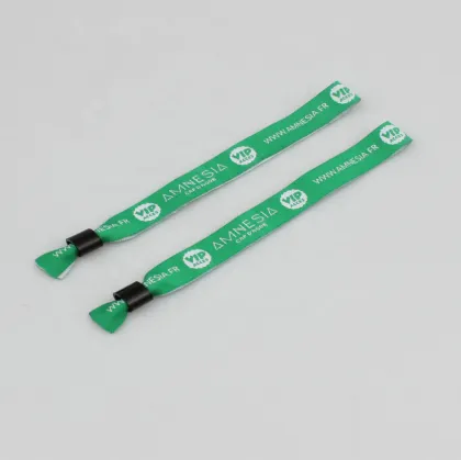 Plastic Festival Event Custom Knit Fabric Wristbands