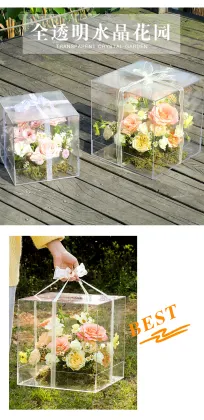 Large-sized Transparent Acrylic Flower Box - Practical Eternal Flower Box