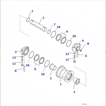 Track Roller Assembly 209-30-00192 FOR PC700LC-11