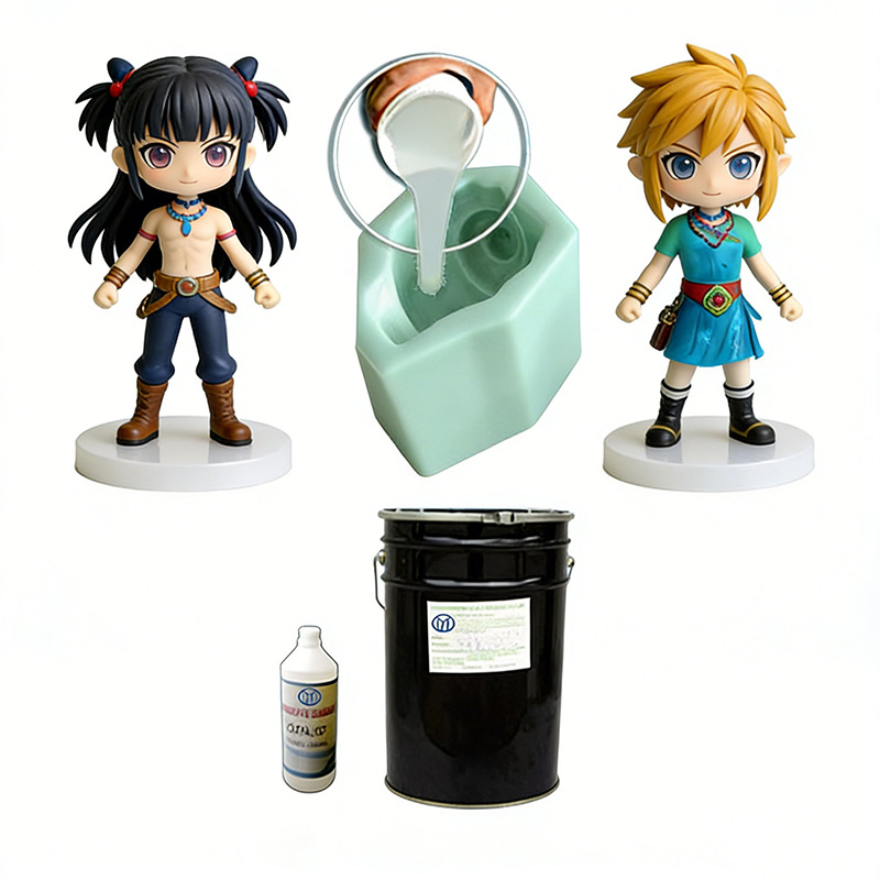 Condensation curing silicone mold rubber