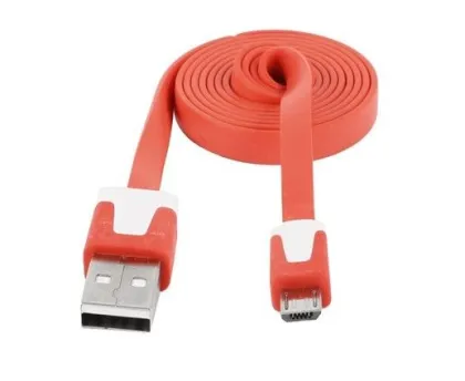 Orange Micro Usb Charging Data Cable , High Speed Data Transfer Cable