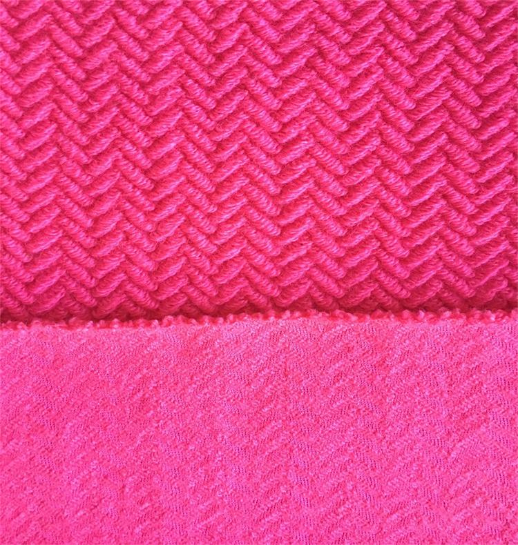 Knitted herringbone wool polyester fabric for garment