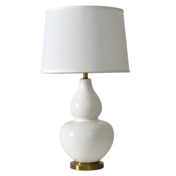 Modern Handmade White Ceramic Table Lamp for Home Decor