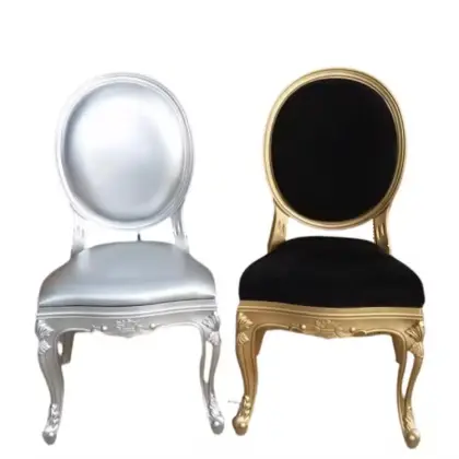 Gold Louis Ghost Resin Stackable Banquet Chairs for Events