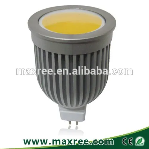 AC/DC 12V 5W cob mr16 led spotlight bulb 40w halogen dimmable CE ROHS approved MR16 COB led spotlight bulb
