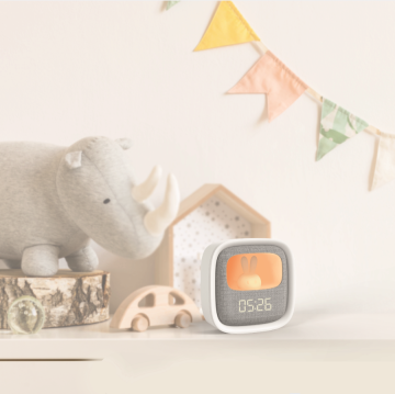Hot Sale Touch Sensor Light Sensitive Plastic Electronic Clock with Night Light for Kids