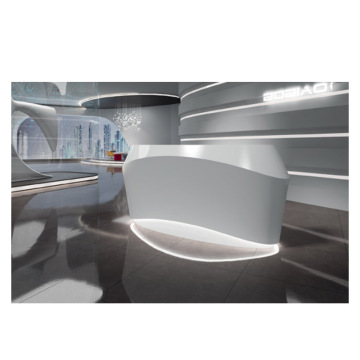 Wholesale White Small Salon Round Reception Desk
