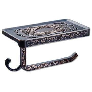 Paper towel holder retro phone holder embossed roll paper holder bathroom antique pendant
