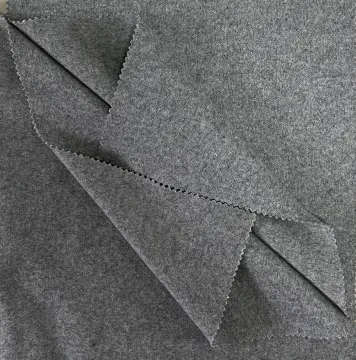 Knitted double face wool polyester blend fabric