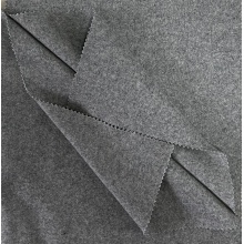 Knitted double face wool polyester blend fabric
