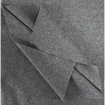 Knitted double face wool polyester blend fabric