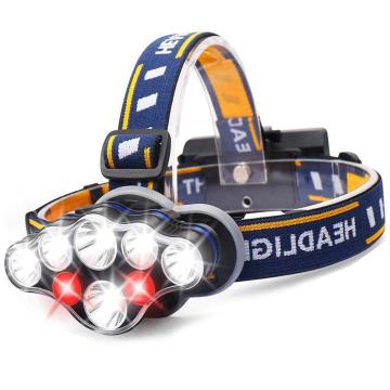 Ihualite 10W LED Cob Rechargeable แบตเตอรี่ที่ขับเคลื่อนด้วยแบตเตอรี่ไฟหน้ากันน้ำกันน้ำ IPX5